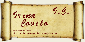 Irina Čovilo vizit kartica